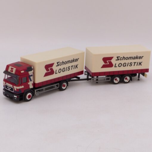 Herpa 1:87 Nr.: 184427 MAN F2000 Hängerzug Schomaker, siehe Bilder o. EB9736