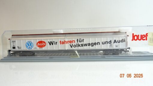 Jouef H0 673800 Schiebewandwagen Wir fahren für VW u. Audi der DB in OVP PR7462 – Bild 3