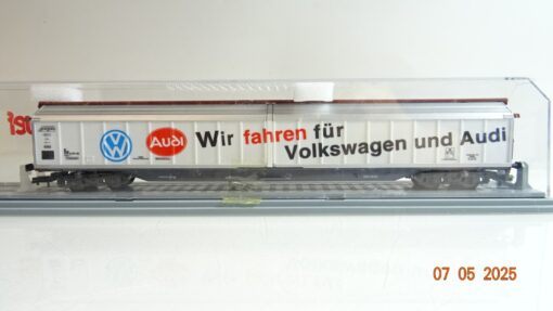 Jouef H0 673800 Schiebewandwagen Wir fahren für VW u. Audi der DB in OVP PR7462 – Bild 4