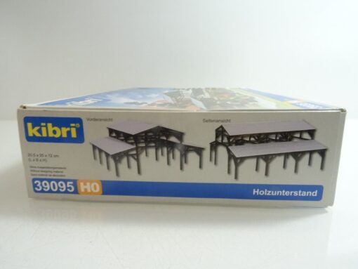 Kibri H0 39095 Bausatz Holzunterstand neuwertig in OVP QR4300 – Bild 3