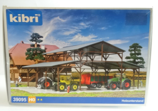 Kibri H0 39095 Bausatz Holzunterstand neuwertig in OVP QR4300