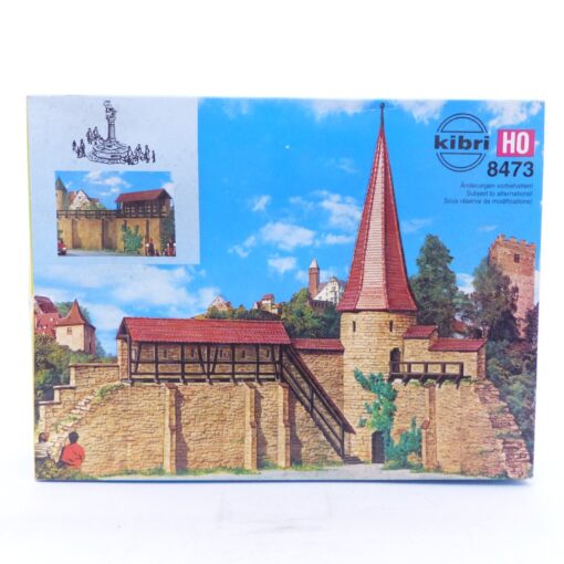 Kibri H0 Bausatz 8473 Stadtmauer Merkendorf angebastelt in OVP EX7641