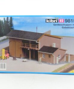 Kibri H0 Bausatz 9815 Geräteschuppen mit Gabelstapler in ungeöffneter OVP EX5223