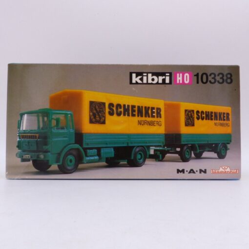 Kibri H0 Bausatz Nr.: 10338 MAN Planenhängerzug Schenker, in OVP EB5442