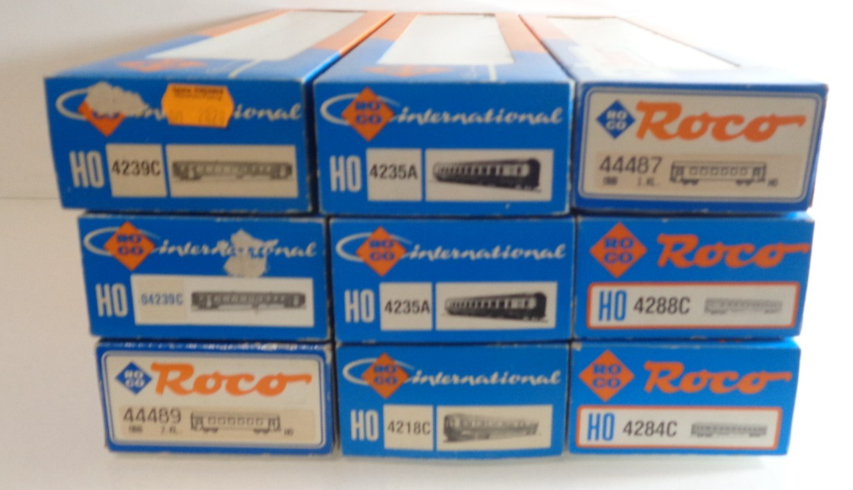 Konvolut Roco H0 Leerverpackung 9 Stück siehe Foto PK1912
