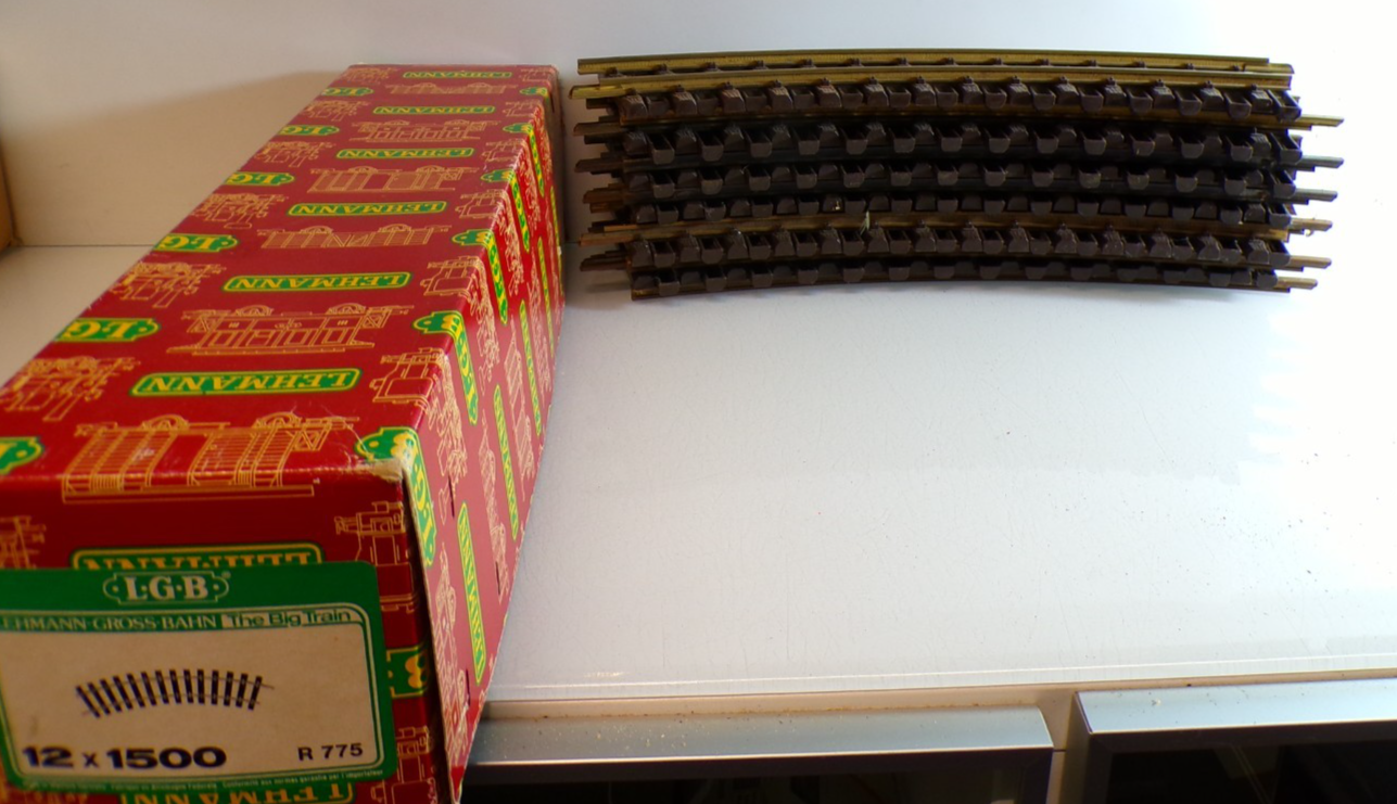 LGB Spur G 1500 gebogenes Gleis R 2 12 Stück siehe Foto in OVP PK2266