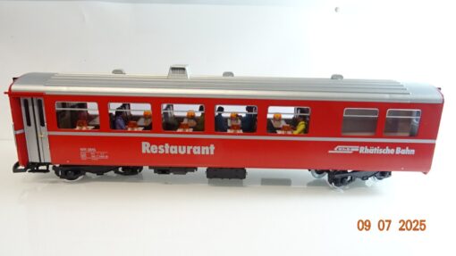 LGB Spur G 3068 Restaurantwagen Bernina Express mit Beleuchtung in OVP CK9499