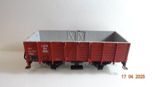 LGB Spur G 4021 Ow Hochbordwagen mit Gleisreiniger braun siehe Foto CK7620 o.