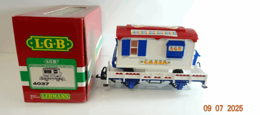 LGB Spur G 4037 Zirkus Niederbordwagen mit Kassenwagen siehe Foto in OVP CK9488