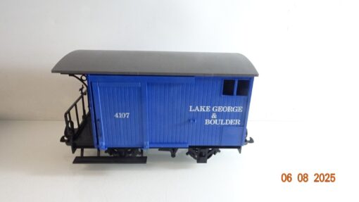 LGB Spur G 4107 gedeckter Güterwagen Lake George Boulder blau PK410 o.