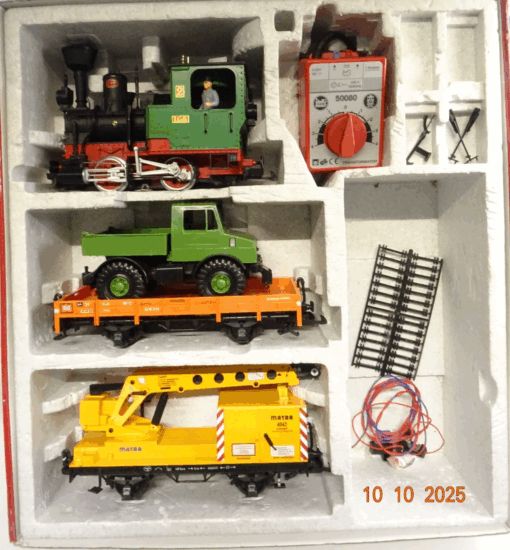 LGB Spur G 70402 Startpackung Arbeitszug ohne Gleise in OVP JL3511 o.