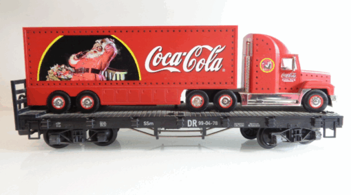Lehmann G Flachwagen mit Coca Cola LKW der DR BH664 o. – Bild 3