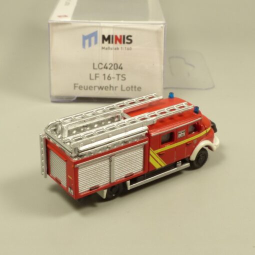 Lemke Minis 1:160 LC4204 MB LF 16-TS Feuerwehr Lotte in OVP EX6178 – Bild 3
