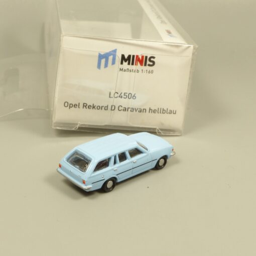 Lemke Minis 1:160 LC4506 Opel Rekord D Caravan hellblau in OVP EX6195 – Bild 3