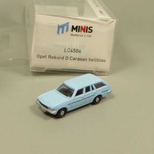 Lemke Minis 1:160 LC4506 Opel Rekord D Caravan hellblau in OVP EX6195