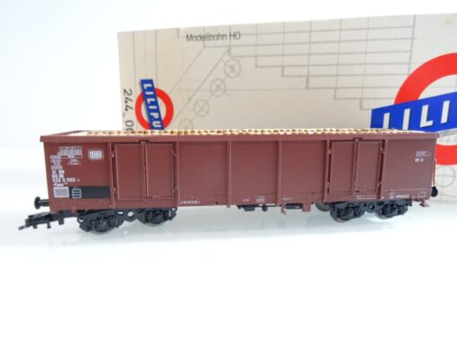 Liliput H0 244 00 gedeckter Güterwagen mit Ladung Holz in OVP PR922 – Bild 3