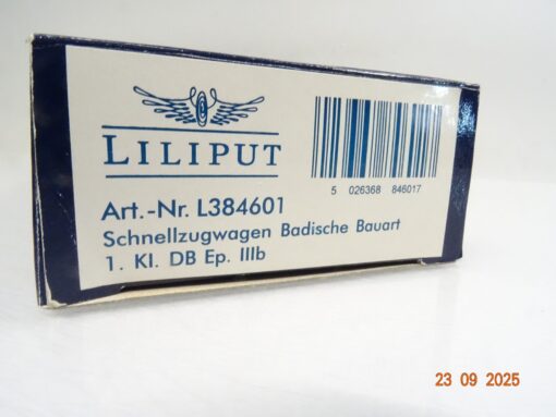Liliput H0 L384601 Personenwagen 1. Kl. Badische Bauart der DB in OVP JL3098 – Bild 6