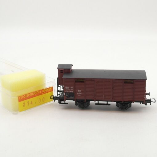 Lilliput H0 214 00 gedeckter Güterwagen mit Bremserhaus der DB in OVP RI9598