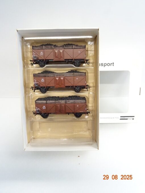 M+D H0 059/2 AC Kokstransportwagen-Set 3tlg. der DB in OVP JL2645
