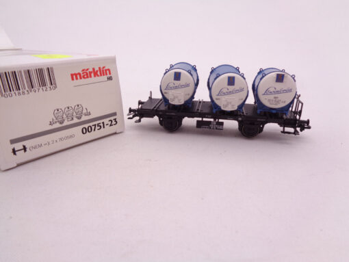 Märklin H0 00751-23 Behältertragwagen Löwenbräu der DB in OVP AR6699