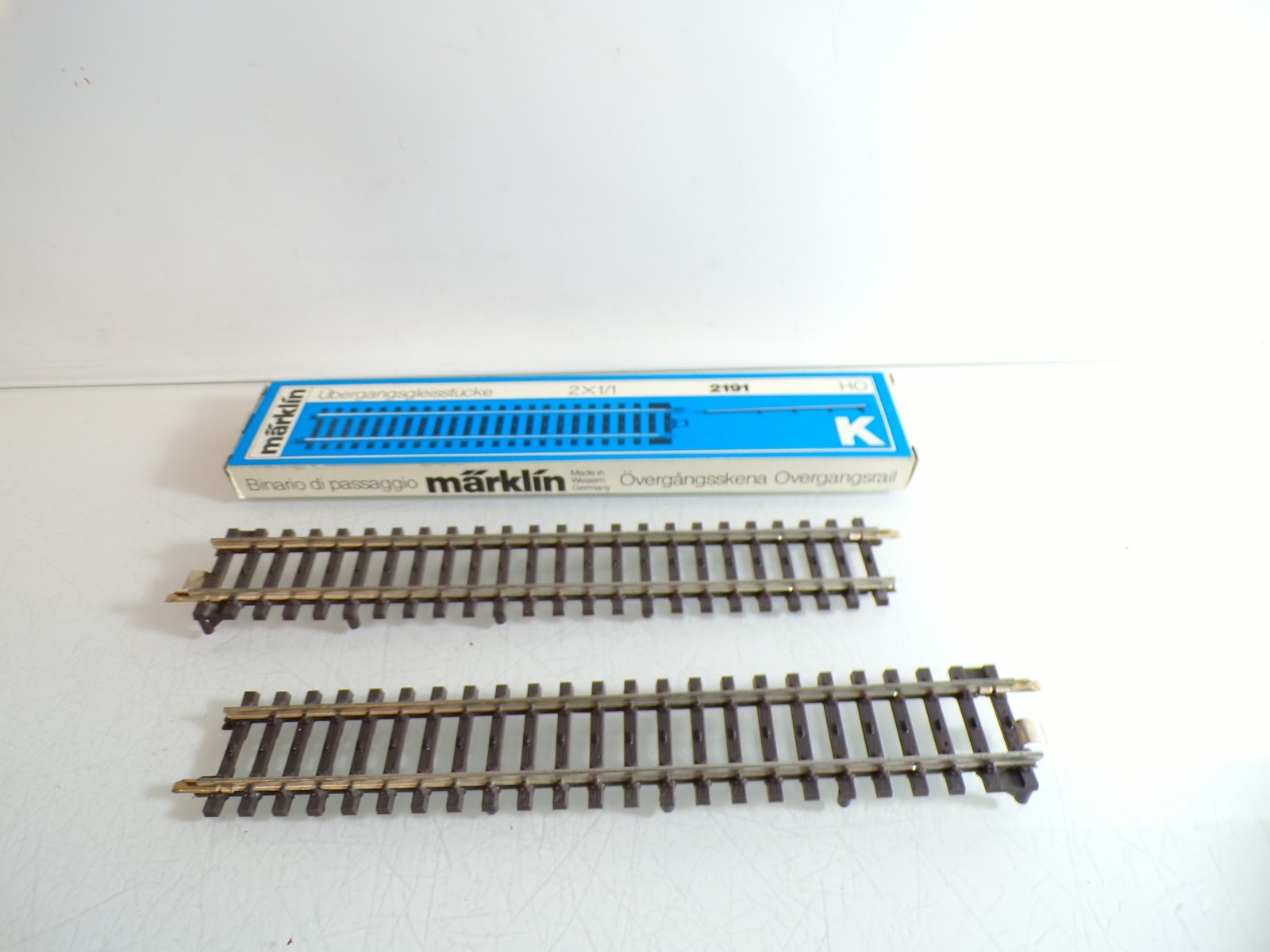 Märklin H0 2191 Übergangsgleisstück K auf M-Gleis siehe Foto in OVP PK2555