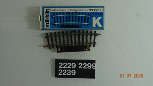 Märklin H0 2229 K-Gleis gebogenes Schaltgleisstück in OVP CK9204