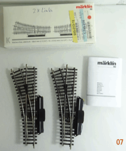 Märklin H0 2262 K-Gleis Weiche links mit Antrieb siehe Foto in OVP PK1297
