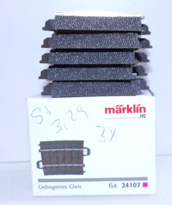 Märklin H0 24107 C-Gleis Gebogen 5 Stück siehe Foto in OVP PK2942