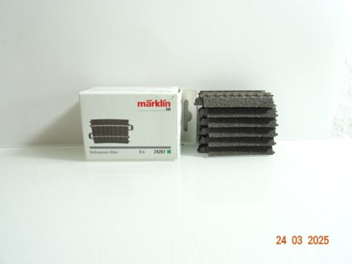 Märklin H0 24207 6x gebogenes Gleis R2 437,5mm 7,5° siehe Foto in OVP CK6955