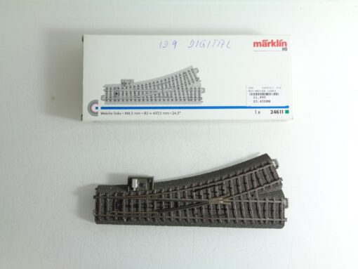 Märklin H0 24611 Weiche links mit Antrieb u. Decoder siehe Foto in OVP PK1489
