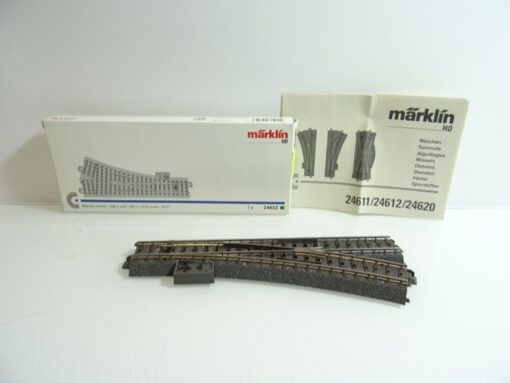 Märklin H0 24612 C Gleis Weiche rechts o. Weichenantrieb siehe Foto in OVP C629