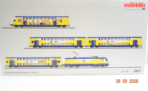 Märklin H0 26611 Doppelstock-Nahverkehrszug Metronom Sound Mfx in OVP LE9736 – Bild 3