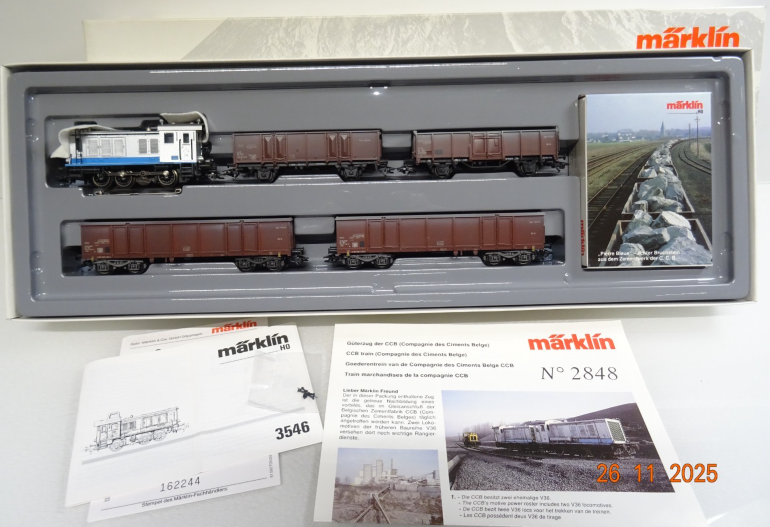 Märklin H0 2848 Belgien Rohmaterial-Zug 5tlg. der C.C.B. in OVP JL4727