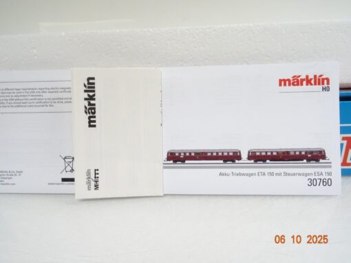 Märklin H0 30760 Akku-Triebwagenzug 2tlg. ETA 150 der DB Mfx in OVP JL3341 – Bild 8