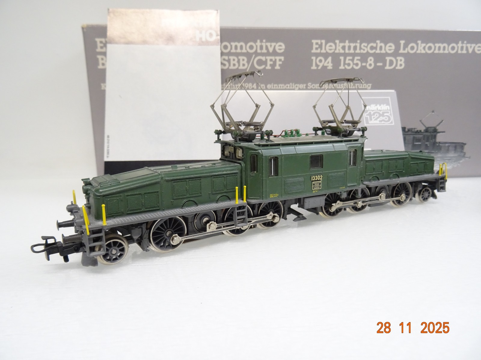 Märklin H0 3300 E-Lok 2 St. Krokodil Jubiläumsfahrt 1984 in OVP JL4774 – Bild 4