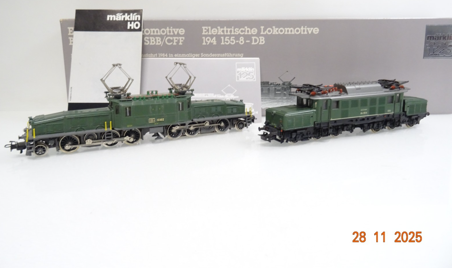 Märklin H0 3300 E-Lok 2 St. Krokodil Jubiläumsfahrt 1984 in OVP JL4774