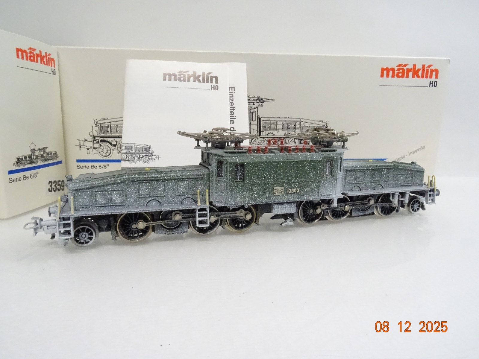 Märklin H0 3359 Schweiz E-Lok Be 6/8 III Krokodil SBB eingeschneit in OVP JL4913