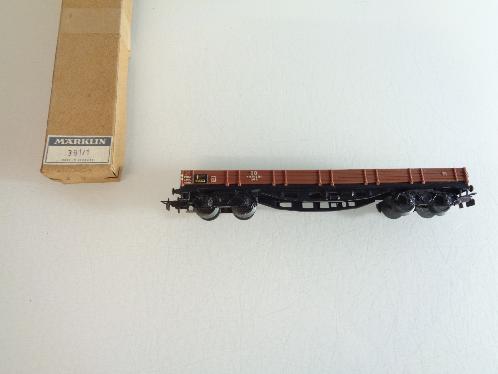 Märklin H0 391/1 Niederbordwagen der DB in OVP BH889 – Bild 6