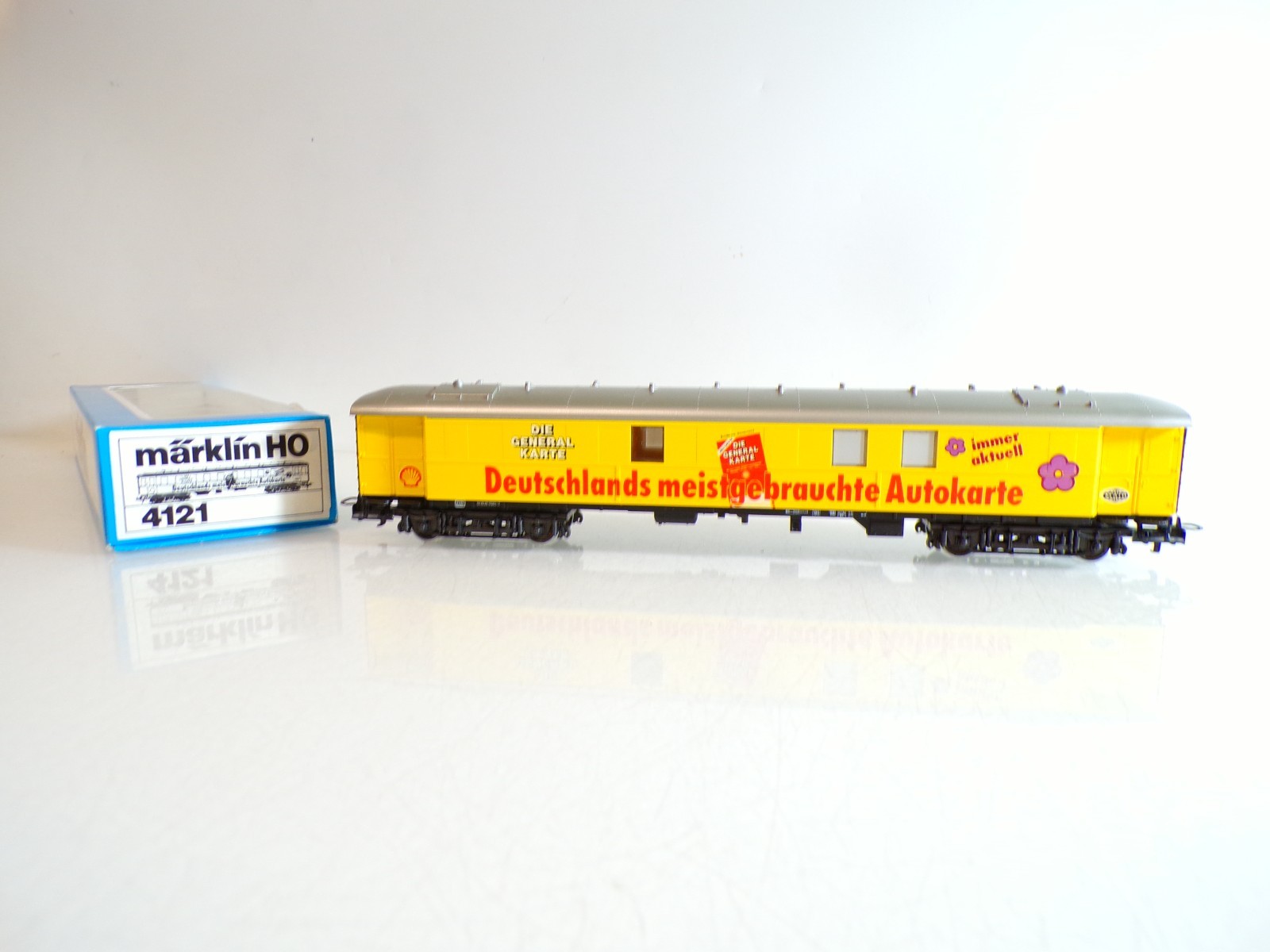 Märklin H0 4121 Werbewagen Shell Generalkarte in OVP BH1519