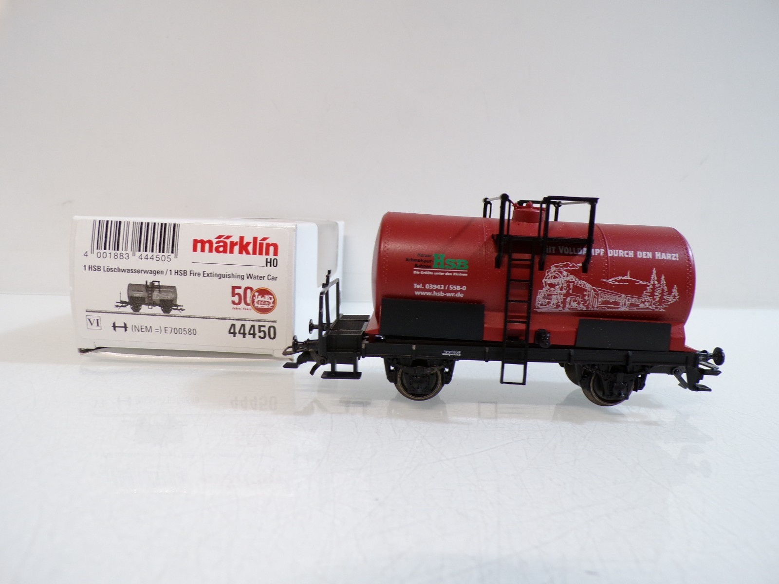 Märklin H0 44450 Löschwasserwagen der HSB in OVP BH1972