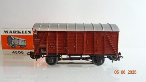 Märklin H0 4506 gedeckter Güterwagen mit Schlußlaternen der DB in OVP PR8267 – Bild 3