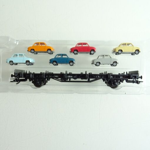Märklin H0 45098-03 Autotransportwagen mit 6 PKW´s in OVP PR6856 – Bild 3