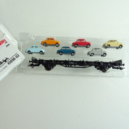 Märklin H0 45098-03 Autotransportwagen mit 6 PKW´s in OVP PR6856