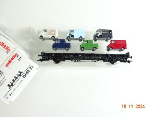 Märklin H0 45099-03 Autotransportwagen mit Ladung der DB in OVP PR3947