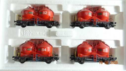 Märklin H0 4514 Wagen-Set Silowagen 4 tlg. der WLE in OVP PR9624 – Bild 3