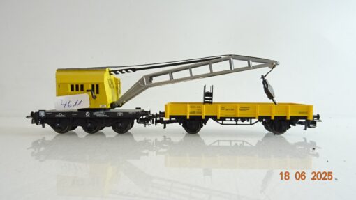 Märklin H0 4611 Kranwagen mit Schutzwagen der DB PR8587 o.