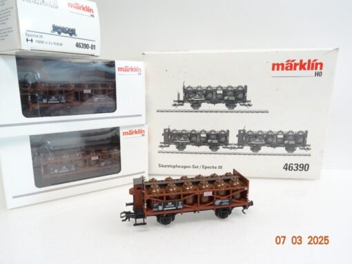 Märklin H0 46390 Säuretopfwagen Set 3tlg. der DB in OVP LE9249