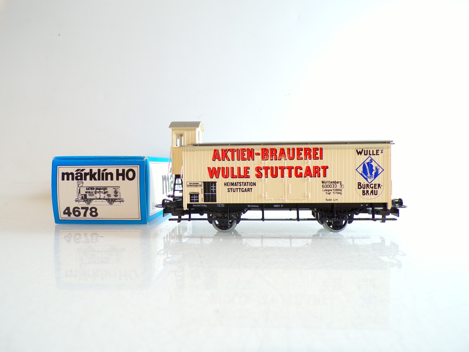 Märklin H0 4678 Bierwagen Wulle Stuttgart Württemberg in OVP BH1151