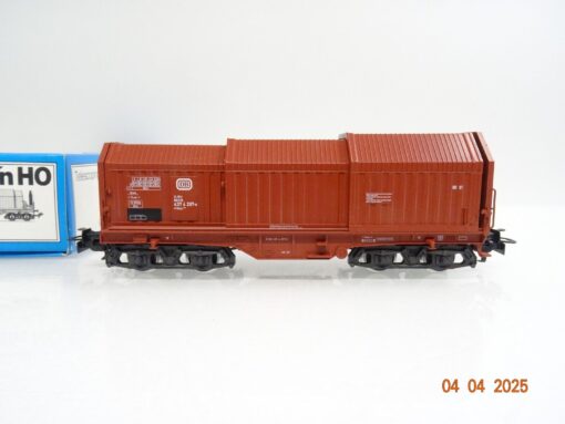 Märklin H0 4693 Drehgestellwagen m. Teleskophauben der DB  in OVP PR6914 – Bild 3