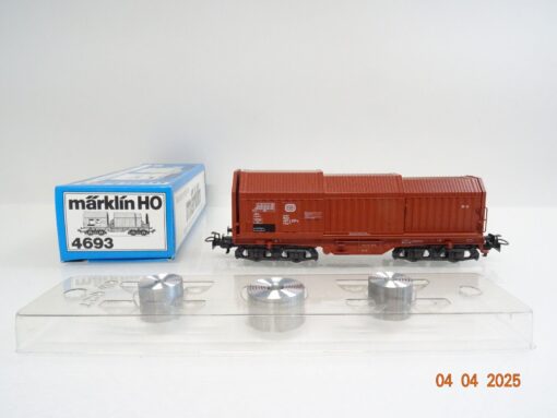 Märklin H0 4693 Drehgestellwagen m. Teleskophauben der DB  in OVP PR6914